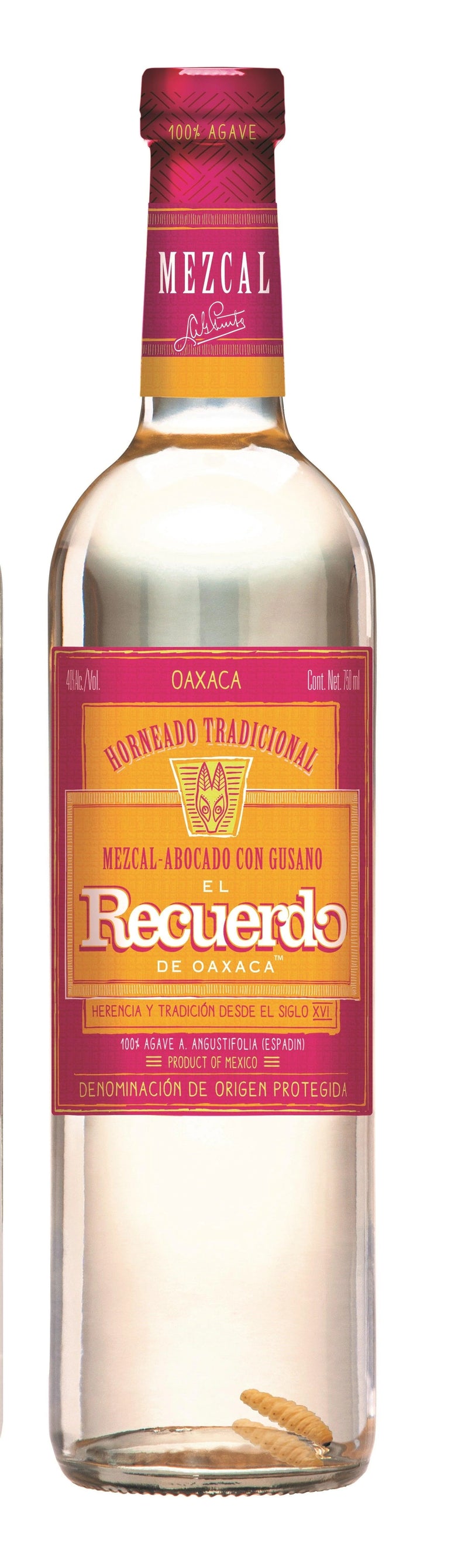 El Recuerdo Mezcal Abocado con Gusano (Enriched with Agave Worm)